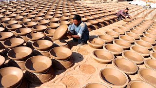 Glaze Pottery Art Making Traditional Clay Plates Glazed in Old Style Pottery Kiln [upl. by Bouley782]