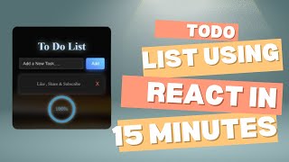 Todo list Using React in just 15 minutes [upl. by Aneda]