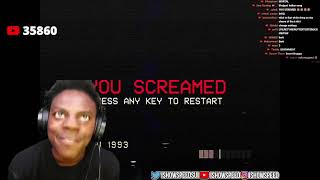 IShowSpeed Plays Dont Scream Horror Game 😨 FULL VIDEO DELETED STREAM [upl. by Lanam794]