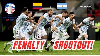 Penalty Shootout Argentina vs Colombia 2024 [upl. by Sivram130]