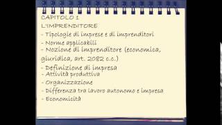 2Diritto Commerciale  Diritto dellImpresa  Capitolo 1 parte I  Limprenditore [upl. by Vlad]