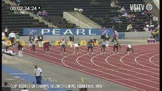 Linford Christie wins 100M Final at 1993 UK Championships [upl. by Keffer597]