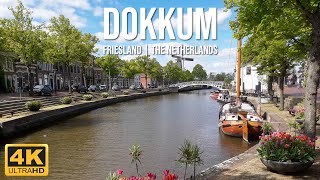 Dokkum 🇳🇱 4K Walk in the most northern Dutch City [upl. by Kristos]