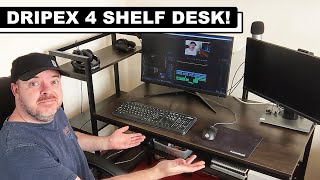 DRIPEX 4 Shelf Desk  Setup amp Review [upl. by Eelahc]