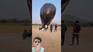 Air balloon💥 on fire🔥 funny kite kiteflying balloon hotairballoon shortsfeed trending shorts [upl. by Lurline]