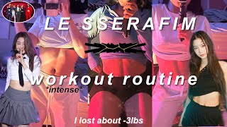 I tried LE SSERAFIM intense workout routine for A WEEK almost passed out [upl. by Ettenahs]