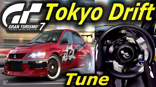 GT7 Complete Drift Tune  Steering Wheel EVO9 Tokyo Drift [upl. by Vandyke]