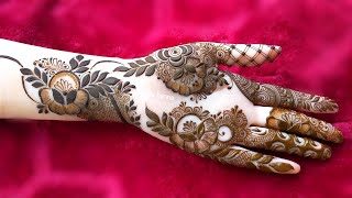 Very beautiful front hand mehndi design  easy mehndi design  mehndi ka design  mehndi design [upl. by Bonucci]