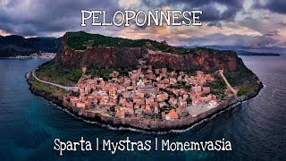 Eternal PELOPONNESE  Sparta Mystras amp Monemvasia  Greece Travel Vlog [upl. by Nahtanoj]