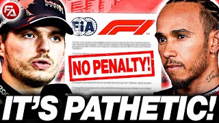 Verstappen FIRES BACK at Hamilton after FIAs SHOCKING Decision [upl. by Meneau185]