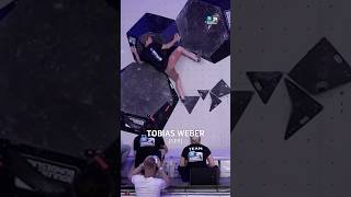 Only HEELHOOK helps TOBIAS WEBER in finals 2023 climbing shorts [upl. by Masry]