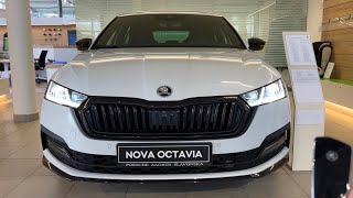 New SKODA OCTAVIA Sportline 2022  Matrix LED lights digital cockpit amp AMBIENT lights [upl. by Bette]