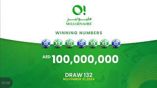 O MILLIONAIRE DRAW RESULT FOR 21112024 [upl. by Rebor464]