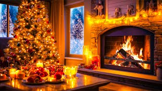 Beautiful Christmas Ambience 🎅🎄 Relaxing Christmas Music Fireplace 🔥 Christmas Fireplace Background [upl. by Assirk]