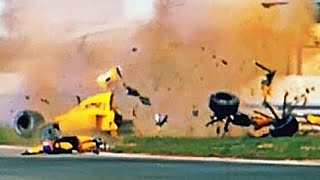 F1 BIGGEST CRASHES OF EACH YEAR IN 1990s 19901999 NO FATALS [upl. by Cid608]