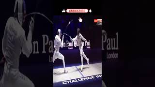 Incredible Foil Defense and Riposte from Behind in Mens Fencing fencing [upl. by Marba444]