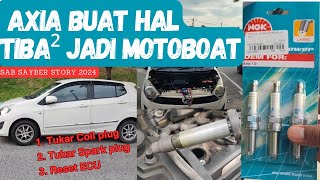 Perodua axia buat hal coilplug sparkplug axiamalaysia resetecu [upl. by Eceela994]