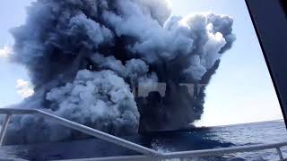 Whakaari  White Island eruption Tourists share video of eruption [upl. by Nomit]