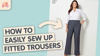 How to make Fantastic Fitting Trousers for Beginners  Simplicity 8056 Sewalong Tutorial [upl. by Alarick240]