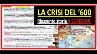 CRISI DEL 600 riassunto storia semplice x superiori [upl. by Esekram]