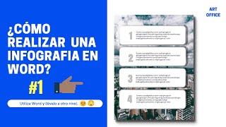 ✅ ¿Cómo hacer una infografía en WORD ✅  3 diseños 🤯 1 ART OFFICE 🎨💜 [upl. by Frangos]