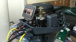 99 HP Yamaha outboard stalls on idle [upl. by Anaizit821]