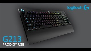 Logitech G213 PRODIGY RGB 遊戲鍵盤 燈效展示 [upl. by Ailemaj]