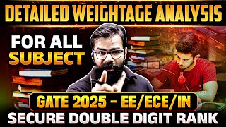 GATE 2025 EE  ECE  Strategy to Secure Double Digit Rank  All Subject Wise Weightage Analysis [upl. by Darin]