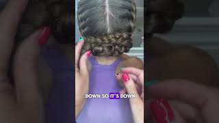 Ballet bun with two French plaits ballet dance braids frenchplaits hair hairtutorial [upl. by Marsland]