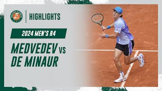 Medvedev vs De Minaur Round 4 Highlights  RolandGarros 2024 [upl. by Nowad437]