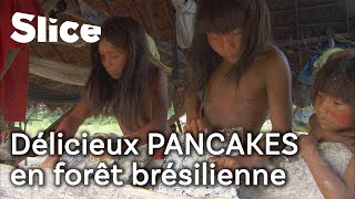 Galettes de manioc dans la forêt amazonienne avec la tribu Wajapi   SLICE [upl. by Heffron]