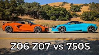 2023 Chevrolet Corvette C8 Z06 vs 2024 McLaren 750S  Head to Head Review [upl. by Puna]