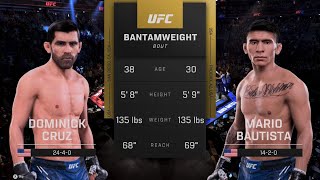 DOMINICK CRUZ VS MARIO BAUTISTA  PS5 [upl. by Arvy]