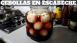 CEBOLLAS en ESCABECHE 👌 ◼️CEBOLLAS en VINAGRE  William Priets [upl. by Okihcim918]