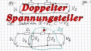 Doppelterkaskadierterbelasteter Spannungsteiler  Gleichstrom [upl. by Bob]