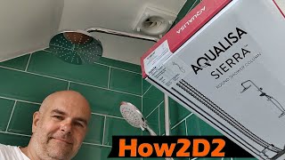 How to install Aqualisa Sierra shower bar adjustable shower kit plumbing shower installation [upl. by Rolf]