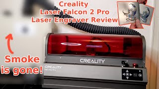 Creality Laser Falcon 2 Pro Review Fully Enclosed 40W Laser Engraver  Smoke Extractor 3dprinting [upl. by Cannell]