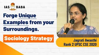 Strategy for Sociology Optional  By Jagrati Awasthi AIR 2 UPSC CSE 2020 [upl. by Oremo]