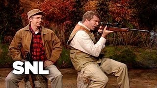 George H W Bush and George W Bush Go Hunting  SNL [upl. by Arrej]