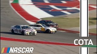 Final Laps Chastain sends Allmendinger into Bowman to win at COTA [upl. by Ellehc]