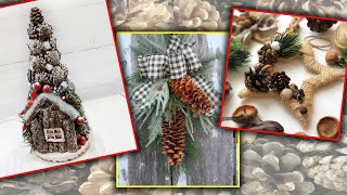 15 Economical Christmas craft idea made with Pine Cone DIY Affordable Christmas craft idea [upl. by Emyaj]