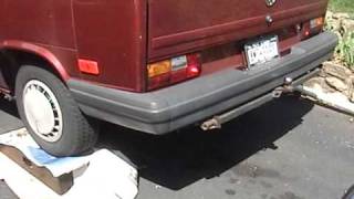 1989 Vanagon loud exhaust before and after [upl. by Rtoip]