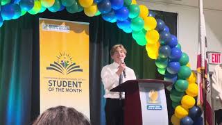 RCOE CNUSD student of the month James Glenny November 2024 [upl. by Eseerahs]