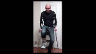 How To Workout With Cructches and a Post Surgery Cast Boot [upl. by Eelanaj313]