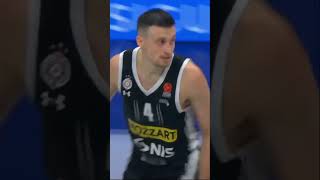 Aleksa Avramovic 3POINTER and a STEAL vs Crvena zvezda shorts partizan avramovic [upl. by Yerhpmuh]