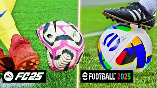 EA FC 25 vs eFootball 2025  Gameplay amp Graphics Details Comparison [upl. by Clower668]