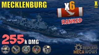 Mecklenburg 6 Kills amp 255k Damage  World of Warships Gameplay [upl. by Htieh]