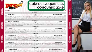 Guia de la Quiniela Progol 2249 [upl. by Lustig]