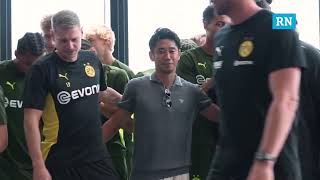 Emotionales BVBWiedersehen mit Shinji Kagawa Nuri Sahin adelt ExDortmunder [upl. by Rainah135]