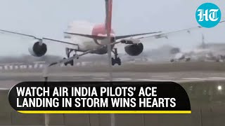 How Air India pilots braved Storm Eunice to land safely at Heathrow Video viral netizens in awe [upl. by Anawek]